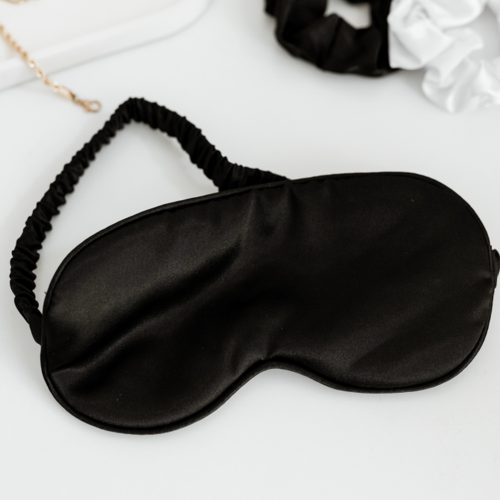 Black Satin Eye Mask