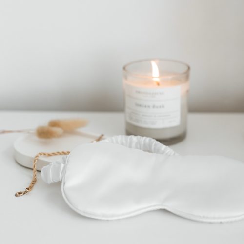 White Satin Eye Mask
