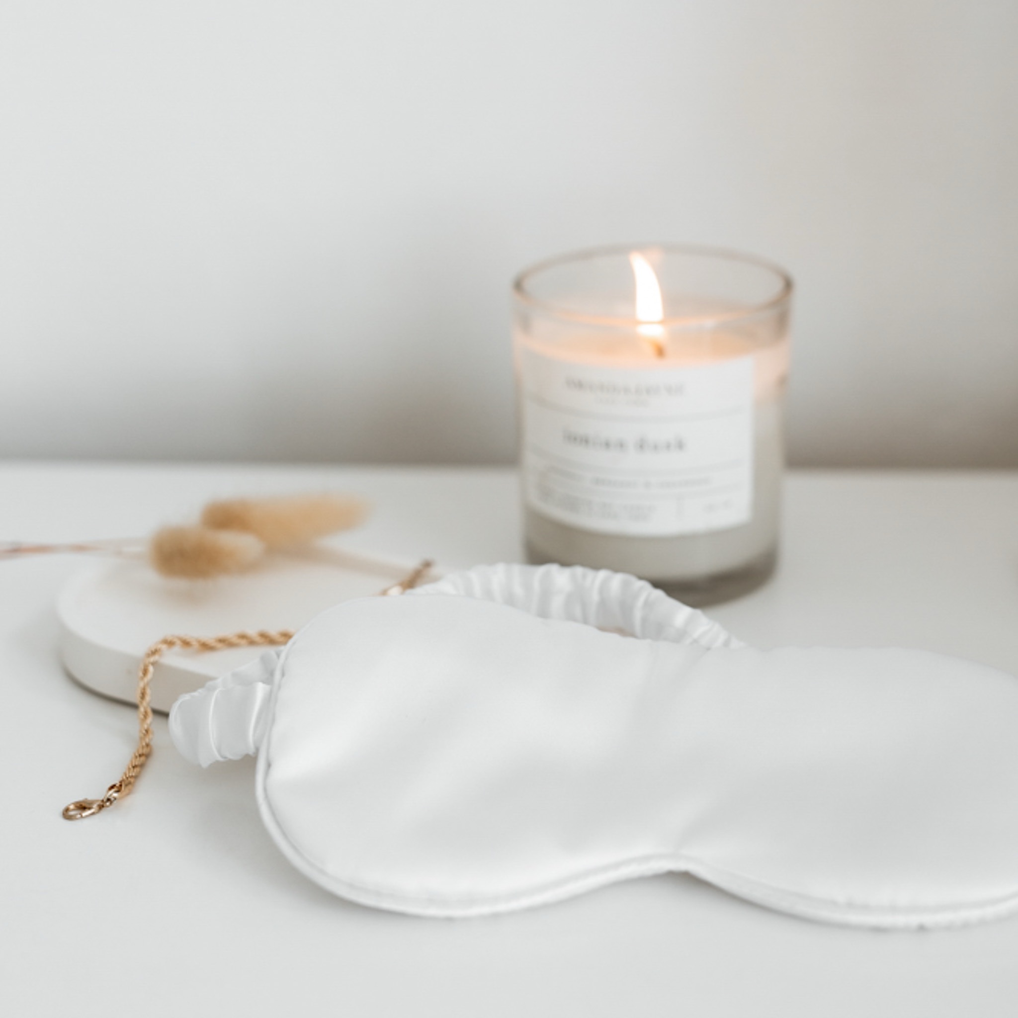 White Satin Eye Mask