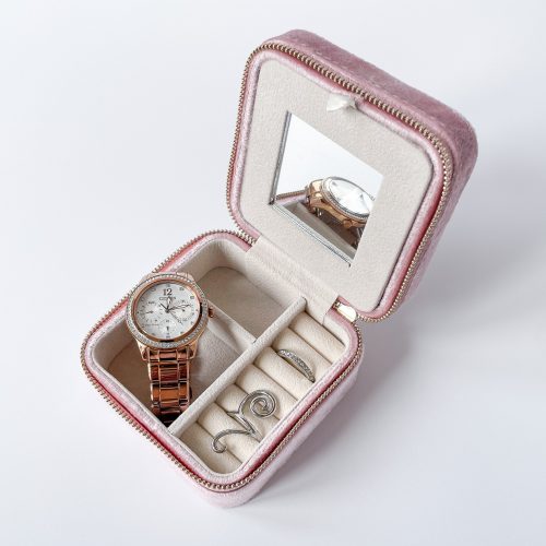 Pink | Velvet Jewellery Box