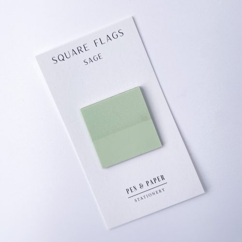 Sage Transparent Square Flags