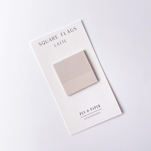 Latte Transparent Square Flags