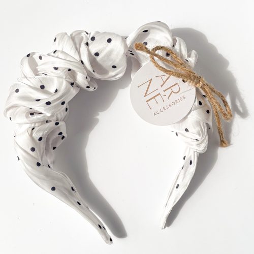 White Polka Dot Headband