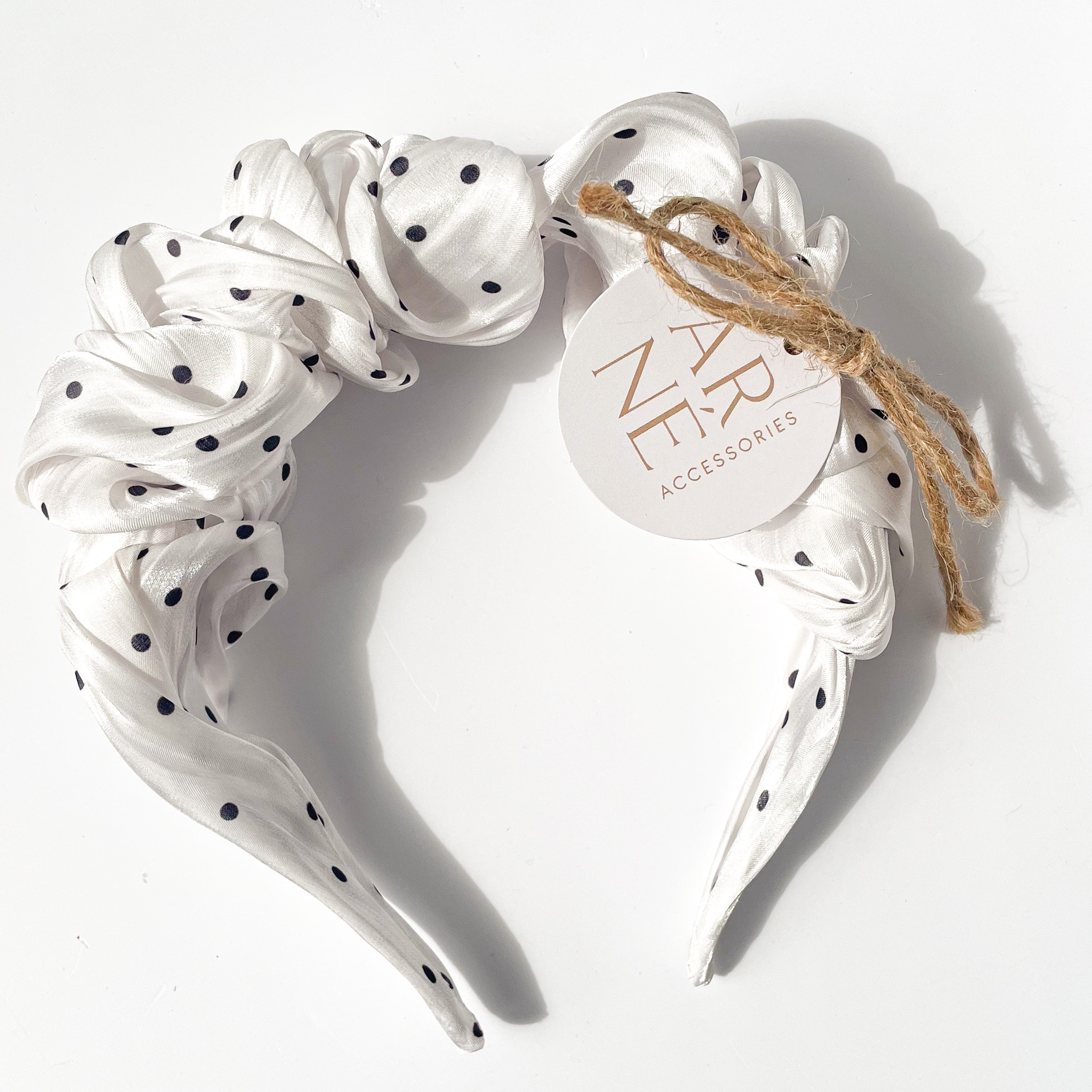 White Polka Dot Headband